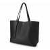 Minimalist Clean Cut Pebbled Faux Leather Tote Womens Shoulder Handbag